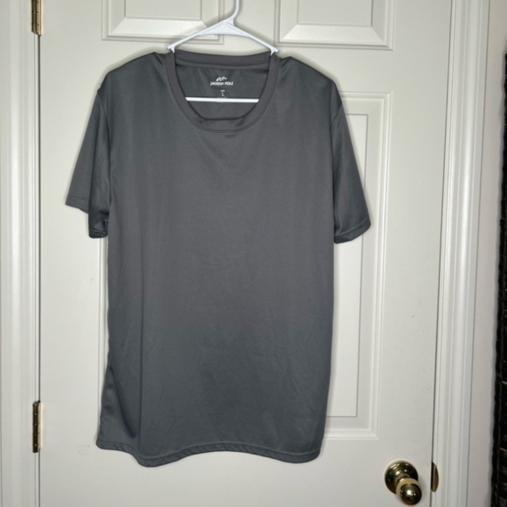Jackson Hole Gray Athletic short sleeve shirt, Large